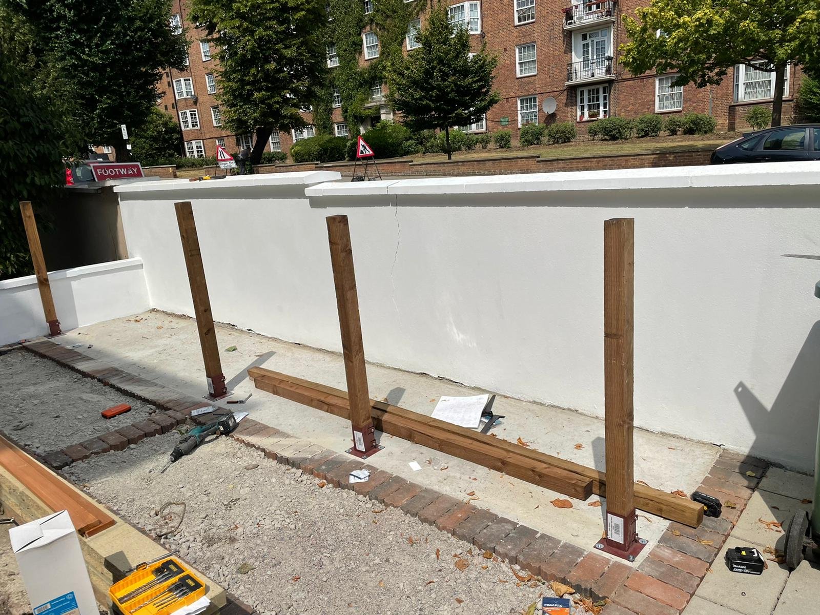 Wooden Fence for Bins 2