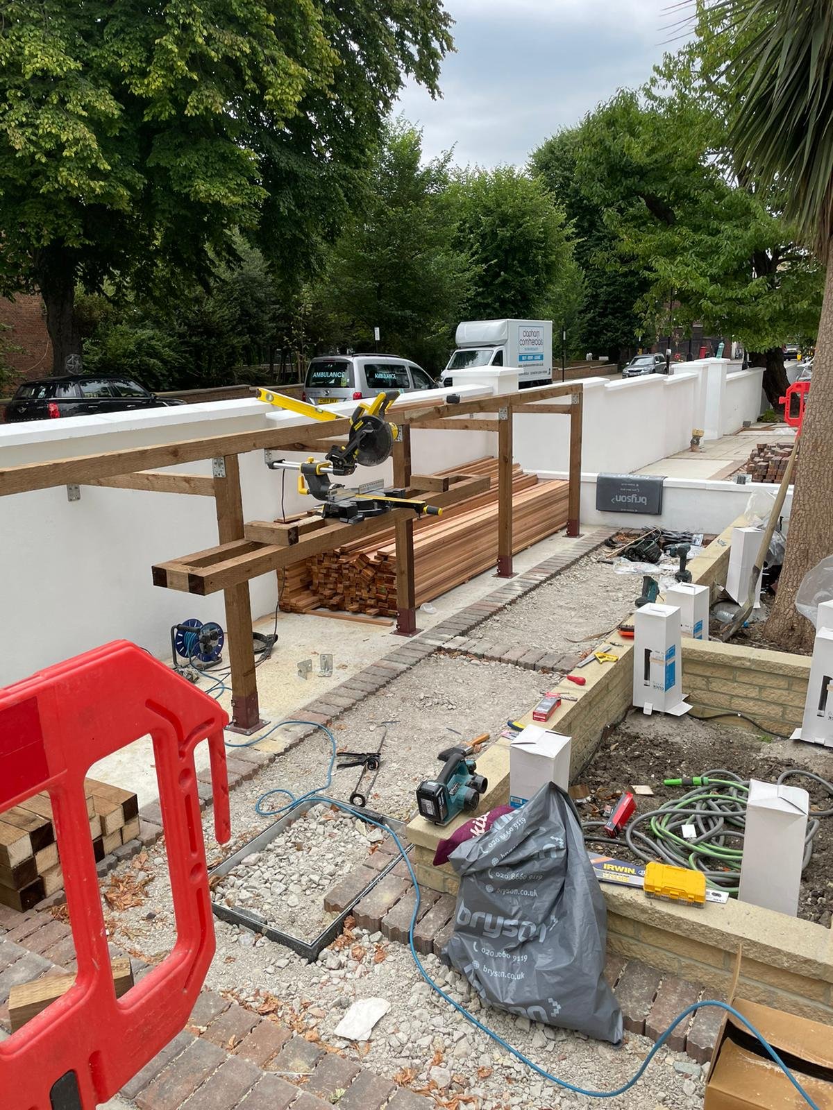 Wooden Fence for Bins 3