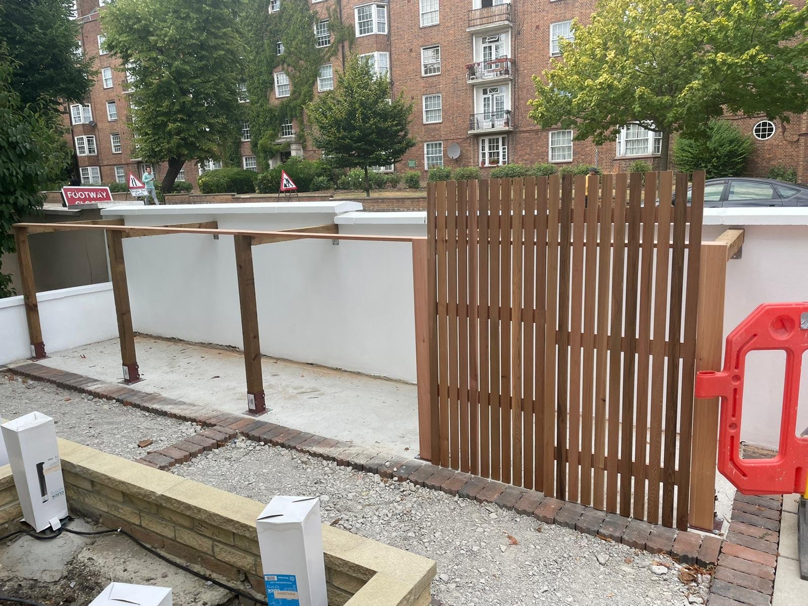 Wooden Fence for Bins 4