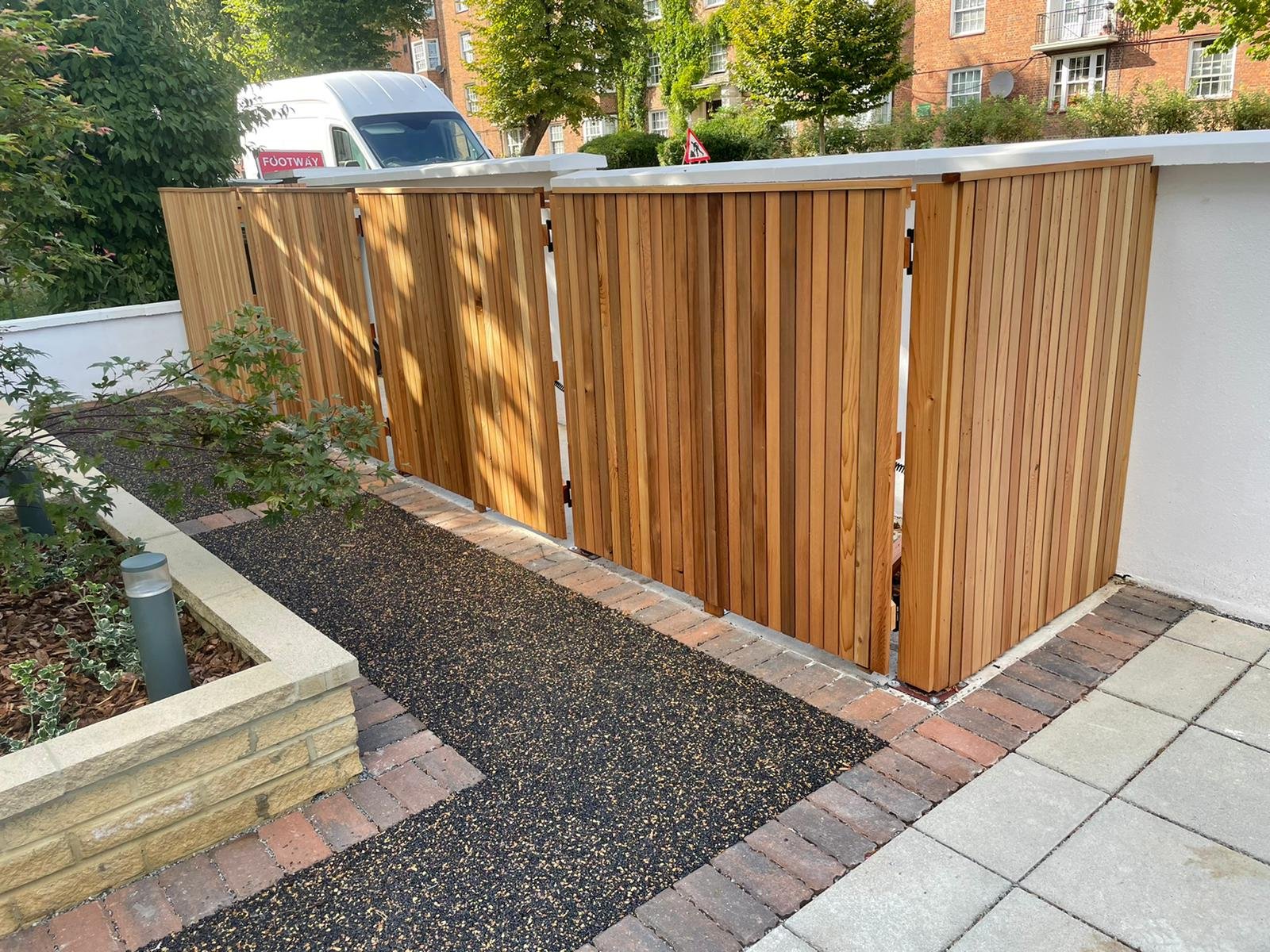 Wooden Fence for Bins 5