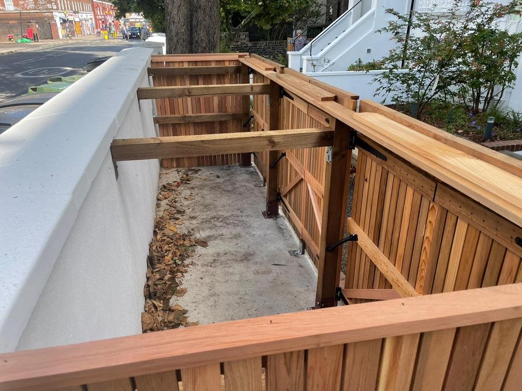 Wooden Fence for Bins 6