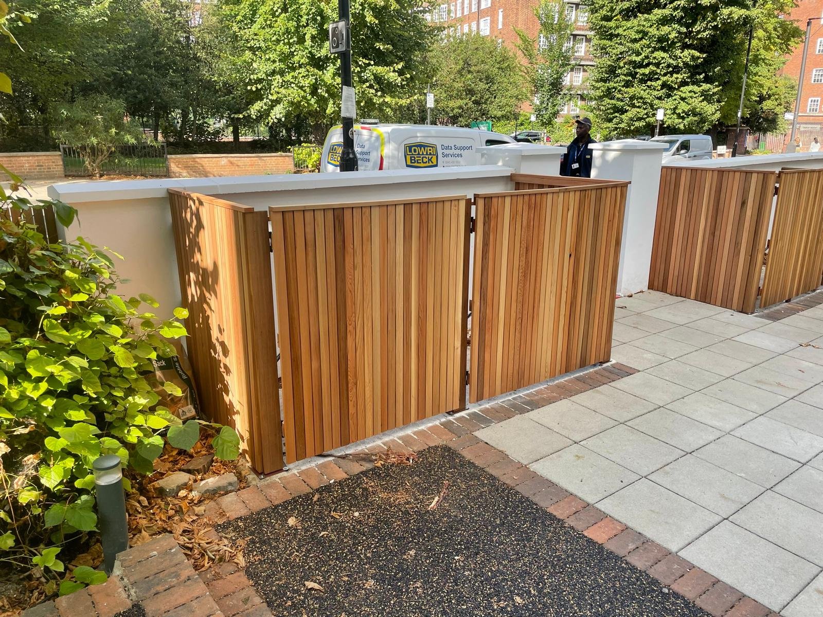 Wooden Fence for Bins 8