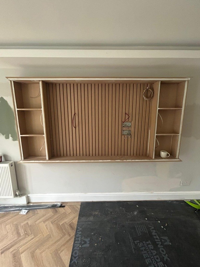 TV Wall With Display Shelves